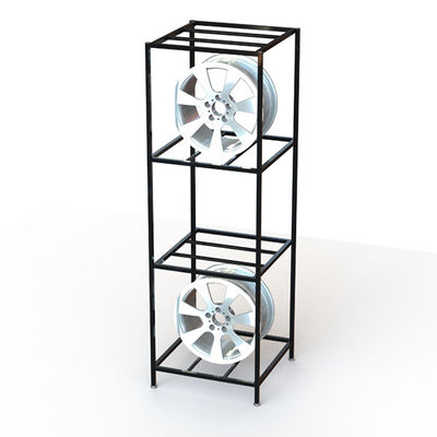 Square Aluminum Alloy Wheel Display Stand Knocked Down