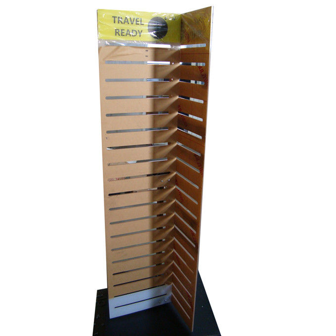 4 sided Plastic Slatwall Branded Display Stands