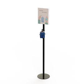 Soporte del piso del metal del dispensador el 120cm del desinfectante de la mano del jabón con el tenedor de la muestra